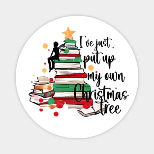 Bookish Christmas Tree design Magnet